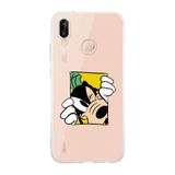 Manitoba Huawei P20 Lite Uyumlu Gufi Tasarımlı Baskılı Şeffaf Telefon Kılıfı