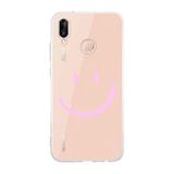 Manitoba Huawei P20 Lite Uyumlu Gülen Yüz Tasarımlı Baskılı Şeffaf Telefon Kılıfı