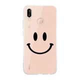 Manitoba Huawei P20 Lite Uyumlu Gülen Yüz Tasarımlı Şeffaf Telefon Kılıfı