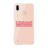 Manitoba Huawei P20 Lite Uyumlu Iced Coffee Tasarımlı Şeffaf Telefon Kılıfı