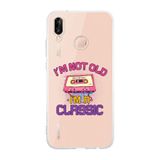 Manitoba Huawei P20 Lite Uyumlu I'm Classic Tasarımlı Şeffaf Telefon Kılıfı, Silikon, Çok Renkli