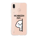 Manitoba Huawei P20 Lite Uyumlu İncinmişsin Dedi Tasarımlı Şeffaf Telefon Kılıfı, Silikon, Çok Renkli