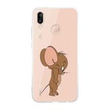 Manitoba Huawei P20 Lite Uyumlu Jerry Tasarımlı Şeffaf Telefon Kılıfı, Silikon, Çok Renkli