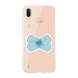 Manitoba Huawei P20 Lite Uyumlu Kalp Yara Bandı Tasarımlı Şeffaf Telefon Kılıfı, Silikon, Çok Renkli
