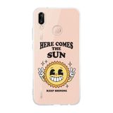 Manitoba Huawei P20 Lite Uyumlu Keep Shining Tasarımlı Şeffaf Telefon Kılıfı, Çok Renkli