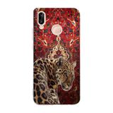 Manitoba Huawei P20 Lite Uyumlu Leopar Tasarımlı Baskılı Şeffaf Telefon Kılıfı