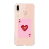 Manitoba Huawei P20 Lite Uyumlu Lucky You Kart Tasarımlı Baskılı Şeffaf Telefon Kılıfı