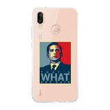Manitoba Huawei P20 Lite Uyumlu Michael Scott Tasarımlı Baskılı Şeffaf Telefon Kılıfı