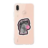 Manitoba Huawei P20 Lite Uyumlu Michelangelo Tasarımlı Şeffaf Telefon Kılıfı, Çok Renkli