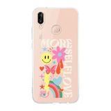 Manitoba Huawei P20 Lite Uyumlu More Self Love Tasarımlı Şeffaf Telefon Kılıfı, Çok Renkli