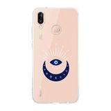 Manitoba Huawei P20 Lite Uyumlu Nazar Göz Tasarımlı Baskılı Şeffaf Telefon Kılıfı