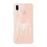 Manitoba Huawei P20 Lite Uyumlu Örümcek Logo Tasarımlı Baskılı Şeffaf Telefon Kılıfı