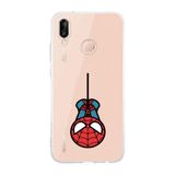 Manitoba Huawei P20 Lite Uyumlu Örümcek Tasarımlı Baskılı Şeffaf Silikon Telefon Kılıfı