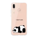 Manitoba Huawei P20 Lite Uyumlu Panda Tasarımlı Şeffaf Silikon Telefon Kılıfı, Çok Renkli