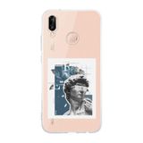 Manitoba Huawei P20 Lite Uyumlu Rockstar Tasarımlı Şeffaf Telefon Kılıfı, Çok Renkli