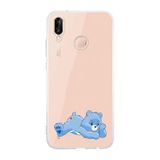 Manitoba Huawei P20 Lite Uyumlu Sevimli Ayı Tasarımlı Baskılı Şeffaf Telefon Kılıfı