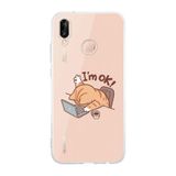 Manitoba Huawei P20 Lite Uyumlu Sevimli Kedi Tasarımlı Baskılı Şeffaf Telefon Kılıfı