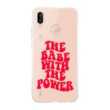 Manitoba Huawei P20 Lite Uyumlu The Power Tasarımlı Şeffaf Telefon Kılıfı, Çok Renkli