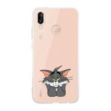 Manitoba Huawei P20 Lite Uyumlu Tom Tasarımlı Baskılı Şeffaf Silikon Telefon Kılıfı