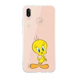 Manitoba Huawei P20 Lite Uyumlu Tweety Tasarımlı Baskılı Şeffaf Telefon Kılıfı