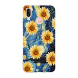 Manitoba Huawei P20 Lite Uyumlu Van Gogh Tasarımlı Şeffaf Telefon Kılıfı, Çok Renkli