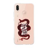 Manitoba Huawei P20 Lite Uyumlu Yılan Tasarımlı Baskılı Şeffaf Telefon Kılıfı