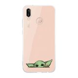 Manitoba Huawei P20 Lite Uyumlu Yoda Tasarımlı Baskılı Şeffaf Telefon Kılıfı