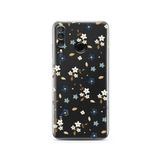 Manitoba Huawei P30 Lite ile Uyumlu Baskılı Yumuşak Silikon Şeffaf Telefon Kılıfı, Çiçek Desen