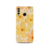 Manitoba Huawei P30 Lite ile Uyumlu Baskılı Yumuşak Silikon Şeffaf Telefon Kılıfı, Sarı Çiçek Deseni