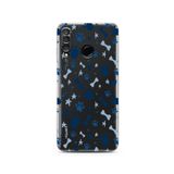 Manitoba Huawei P30 Lite ile Uyumlu Kedi ve Köpek Ayak İzleri Tasarımlı Şeffaf Silikon Kılıf, Çok Renkli