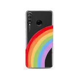 Manitoba Huawei P30 Lite Uyumlu Baskılı Yumuşak Silikon Şeffaf Telefon Kılıfı, Gökkuşağı Desen