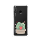 Manitoba Huawei P30 Lite Uyumlu Baskılı Yumuşak Silikon Şeffaf Telefon Kılıfı, Kaktüs Deseni