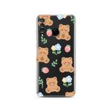 Manitoba Huawei P30 Lite Uyumlu Sevimli Ayıcık Tasarımlı Baskılı Şeffaf Telefon Kılıfı