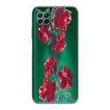 Manitoba Huawei P40 Lite Uyumlu Baskılı Yumuşak Silikon Telefon Kılıfı, Yeşil, Çiçek Desen