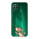 Manitoba Huawei P40 Lite Uyumlu Jerry Tasarımlı Baskılı Şeffaf Telefon Kılıfı, Yeşil