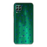 Manitoba Huawei P40 Lite Uyumlu Minik Yıldızlar Tasarımlı Baskılı Şeffaf Telefon Kılıfı, Yeşil