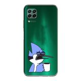 Manitoba Huawei P40 Lite Uyumlu Mordecai Tasarımlı Baskılı Şeffaf Telefon Kılıfı, Yeşil