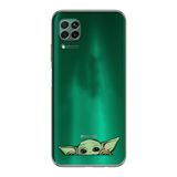 Manitoba Huawei P40 Lite Uyumlu Yoda Tasarımlı Baskılı Şeffaf Telefon Kılıfı, Silikon, Yeşil