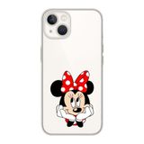 Manitoba iPhone 13 Mini ile Uyumlu Minnie Mouse Tasarımlı Baskılı Şeffaf Telefon Kılıfı