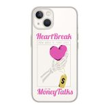 Manitoba iPhone 13 Mini Uyumlu Heart Break Tasarımlı Şeffaf Telefon Kılıfı, Çok Renkli