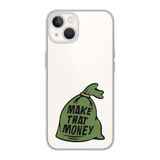 Manitoba iPhone 13 Mini Uyumlu Make That Money Tasarımlı Şeffaf Telefon Kılıfı