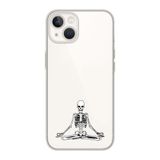 Manitoba iPhone 13 Mini Uyumlu Meditasyon Tasarımlı Şeffaf Telefon Kılıfı