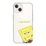 Manitoba iPhone 13 Mini Uyumlu SpongeBob Tasarımlı Şeffaf Telefon Kılıfı, Silikon, Çok Renkli