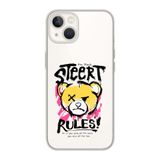 Manitoba iPhone 13 Mini Uyumlu Street Rules Tasarımlı Şeffaf Telefon Kılıfı, Çok Renkli