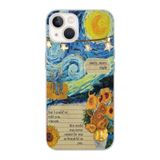 Manitoba iPhone 13 Mini Uyumlu Van Gogh Tasarımlı Şeffaf Telefon Kılıfı, Çok Renkli