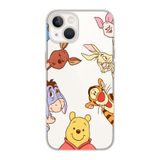 Manitoba iPhone 13 Mini Uyumlu Winnie The Pooh Tasarımlı Şeffaf Telefon Kılıfı, Çok Renkli
