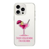 Manitoba iPhone 13 Pro Max Uyumlu Cool Mom Tasarımlı Şeffaf Telefon Kılıfı, Çok Renkli