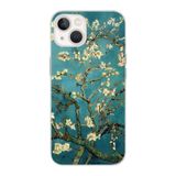 Manitoba iPhone 15 Plus ile Uyumlu Baskılı Yumuşak Silikon Şeffaf Telefon Kılıfı, Çiçek Desenli