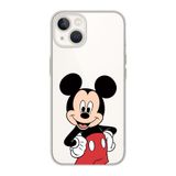 Manitoba iPhone 15 Plus ile Uyumlu Baskılı Yumuşak Silikon Şeffaf Telefon Kılıfı, Mickey Mouse Desen