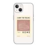 Manitoba iPhone 15 Plus ile Uyumlu Baskılı Yumuşak Silikon Şeffaf Telefon Kılıfı, Rome Deseni